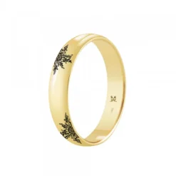 Alianza Oro 4mm con 4 Personalizable*Eguzkilore Outlet