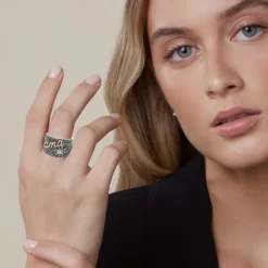 Anillo Ama de Plata y Lámina de Oro*Eguzkilore Best