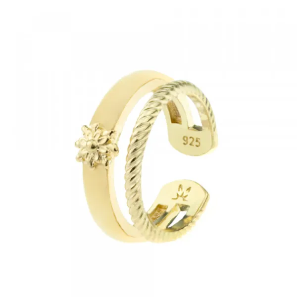 Anillo Biarritz de Plata Dorada*Eguzkilore Best