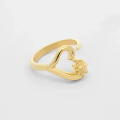 Anillo Bihotza de Plata Dorada*Eguzkilore Outlet