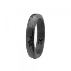 Anillo Carbono Negro con 4 s*Eguzkilore Best