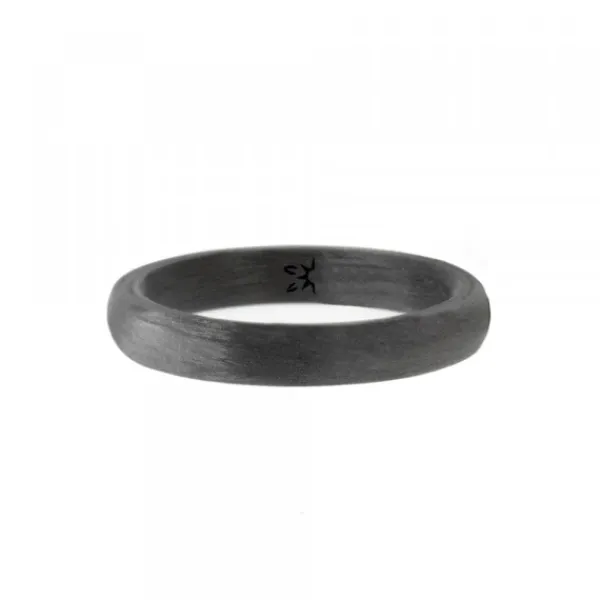 Anillo Carbono Negro Lisa*Eguzkilore Online