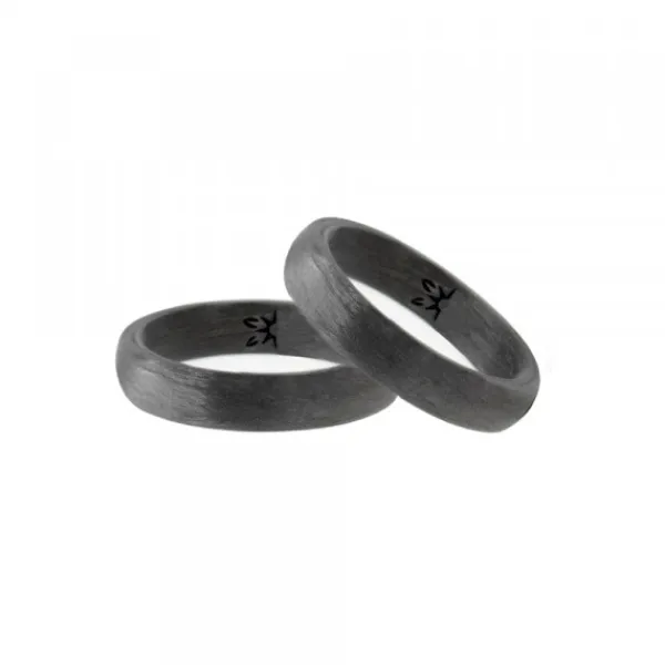 Anillo Carbono Negro Lisa*Eguzkilore Online