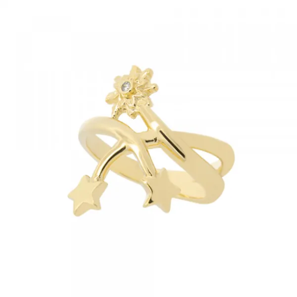 Anillo Colección Izarra Plata Dorada para Mujer*Eguzkilore Online