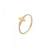 Anillo Cruz de Plata Dorada*Eguzkilore New