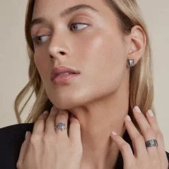 Anillo Cuadrado Flysch Plata y Lámina de Oro*Eguzkilore Clearance