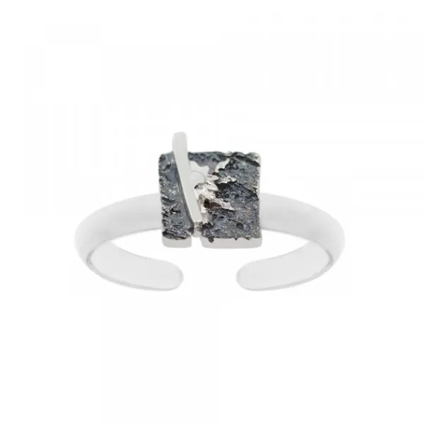 Anillo Cuadrado Flysch Plata*Eguzkilore Sale