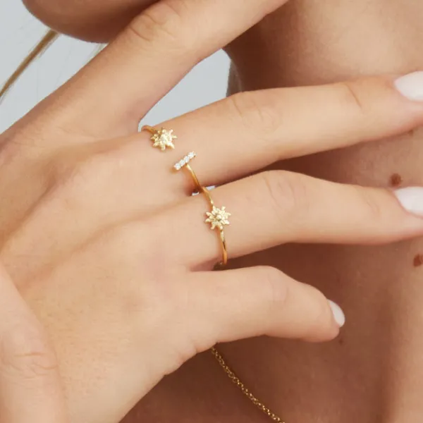 Anillo Oro Apertura con Brillante*Eguzkilore Discount