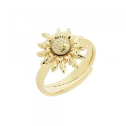 Anillo Plata Dorada Ajustable*Eguzkilore Sale