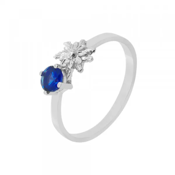 Anillo Enea2 Oro Blanco con Zafiro*Eguzkilore Outlet