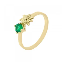 Anillo Enea2 Oro y Esmeralda*Eguzkilore New