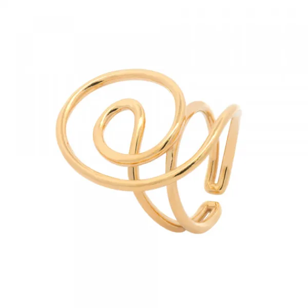 Anillo Hariak Grande Plata Dorada*Eguzkilore Best