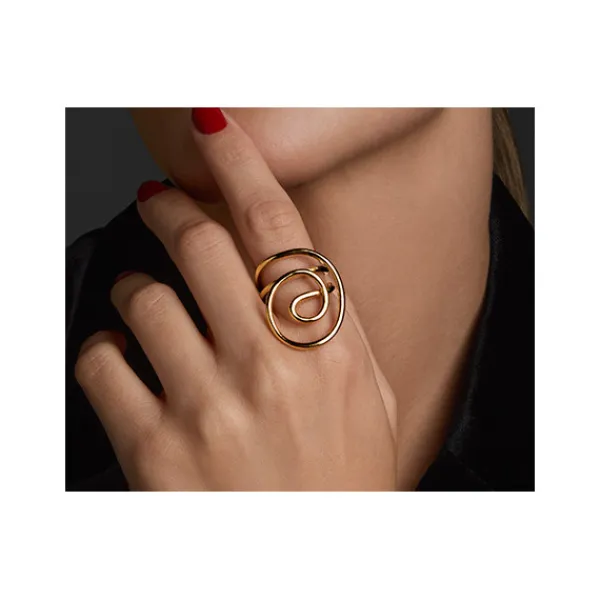 Anillo Hariak Grande Plata Dorada*Eguzkilore Best