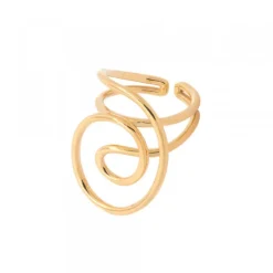 Anillo Hariak Grande Plata Dorada*Eguzkilore Best