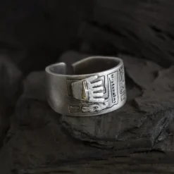 Anillo Irulegi Plata y Lámina de Oro*Eguzkilore New