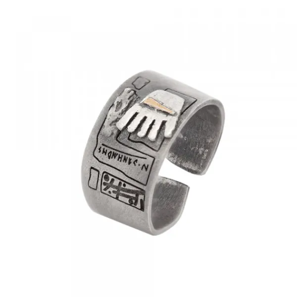 Anillo Irulegi Plata y Lámina de Oro*Eguzkilore New