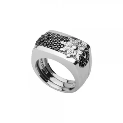 Anillo London Plata y Circonitas Negras*Eguzkilore Sale