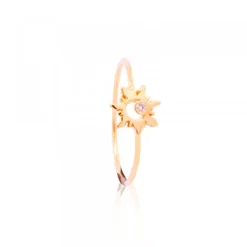 Anillo Mountain de Oro con Brillante*Eguzkilore New
