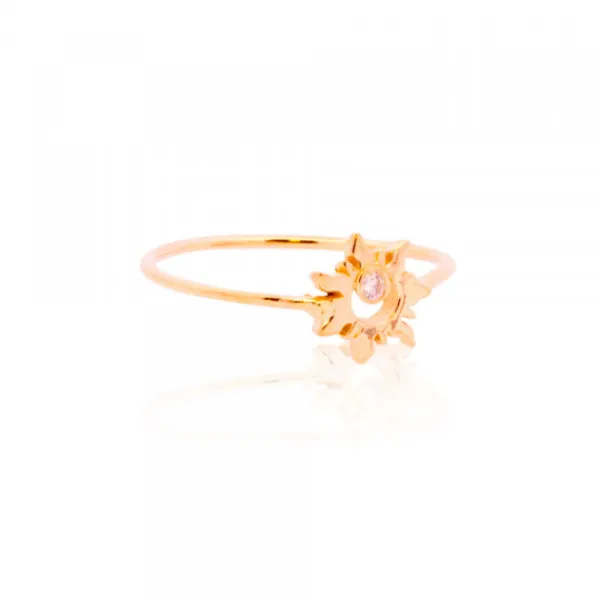 Anillo Mountain de Oro con Brillante*Eguzkilore New