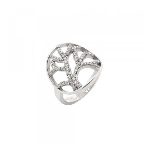 Anillo Ramas Plata y Circonitas*Eguzkilore Hot