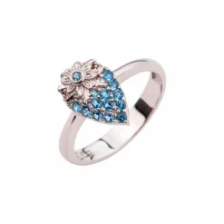 Anillo Tanta Plata y Circonitas Azules*Eguzkilore Best