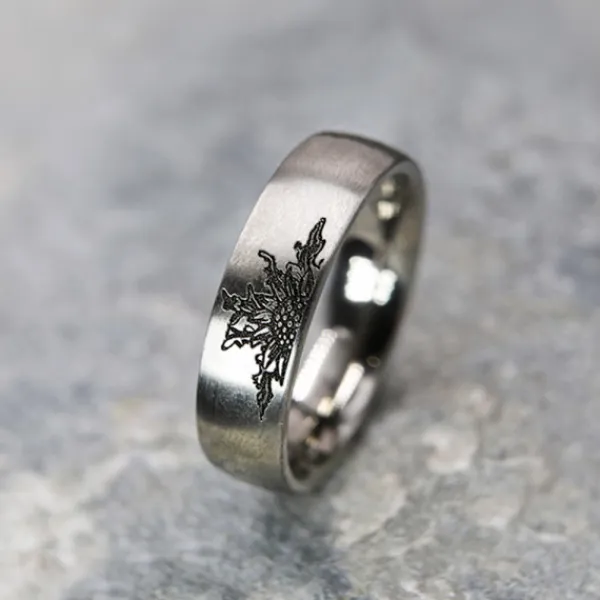 Anillo Titanio con 1 Personalizable*Eguzkilore Online
