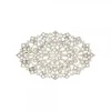 Broche Oval Plata y Cristales Blancos*Eguzkilore Online