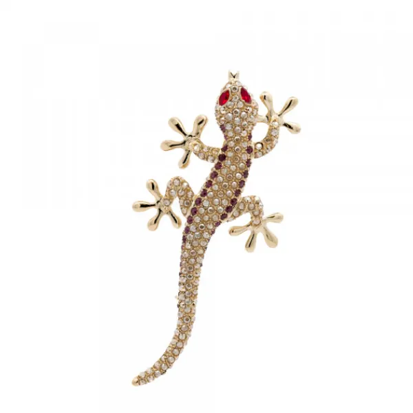 Broche Salamandra Plata Dorada*Eguzkilore Outlet
