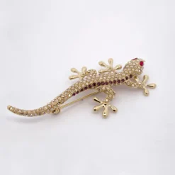 Broche Salamandra Plata Dorada*Eguzkilore Outlet