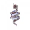 Broche Serpiente Plata y Cristales*Eguzkilore
