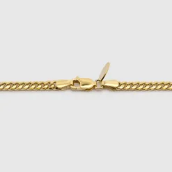 Cadena Cubana de Plata Dorada 5mm*Eguzkilore Outlet