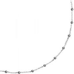 Cadena Forza de Plata 0.40 con Bolitas*Eguzkilore Outlet