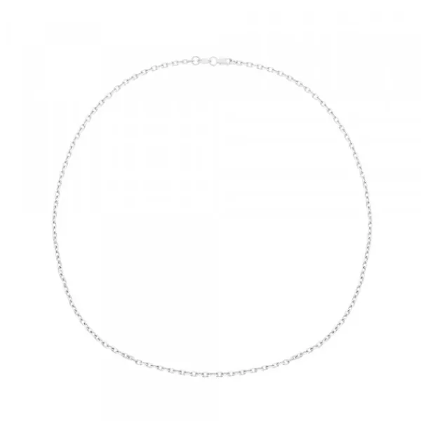Cadena Oro Blanco 18kt. Grosor 0.30*Eguzkilore Online