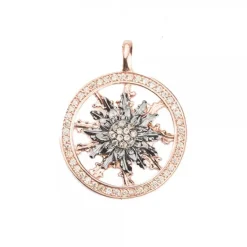 Cerco Plata Rosa y Circonitas Personalizable*Eguzkilore Outlet
