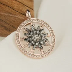 Cerco Plata Rosa y Circonitas Personalizable*Eguzkilore Outlet