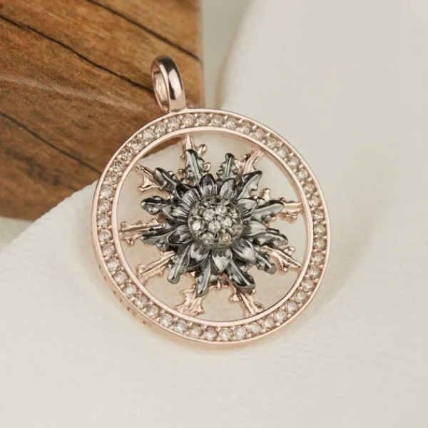 Cerco Plata Rosa y Circonitas Personalizable*Eguzkilore Outlet