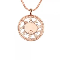 Cerco Plata Rosa y Circonitas Personalizable*Eguzkilore Outlet