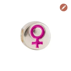 Charm Símbolo Mujer Plata y Esmalte Morado*Eguzkilore Online