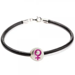 Charm Símbolo Mujer Plata y Esmalte Morado*Eguzkilore Online