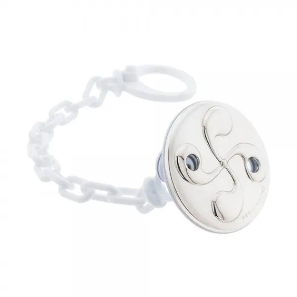 Chupetero Lauburu Plata Personalizable*Eguzkilore New