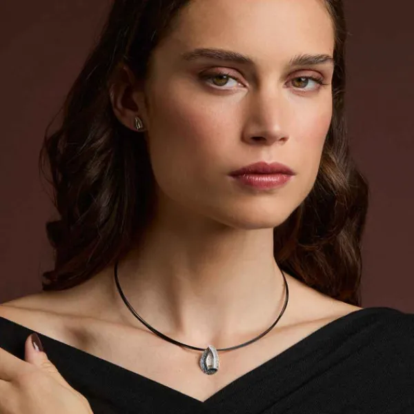 Colgante Almendra Vitoria Plata y Lámina de Oro*Eguzkilore Outlet
