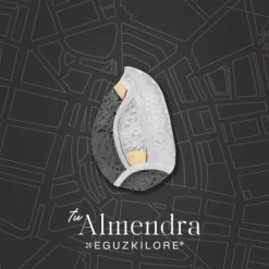 Colgante Almendra Vitoria Plata y Lámina de Oro*Eguzkilore Outlet