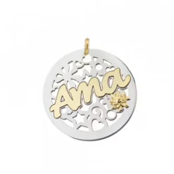 Colgante Ama Calado Plata Bicolor*Eguzkilore Discount