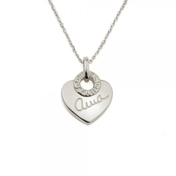 Colgante Ama Corazón Plata Personalizable*Eguzkilore Hot