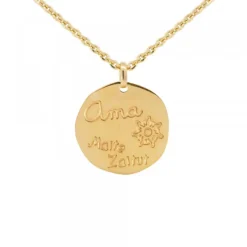 Colgante Ama "Maite Zaitut"Plata Dorada Personalizable*Eguzkilore Sale