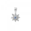 Colgante Basic Colors Plata y Circonita Azul 10mm*Eguzkilore Best