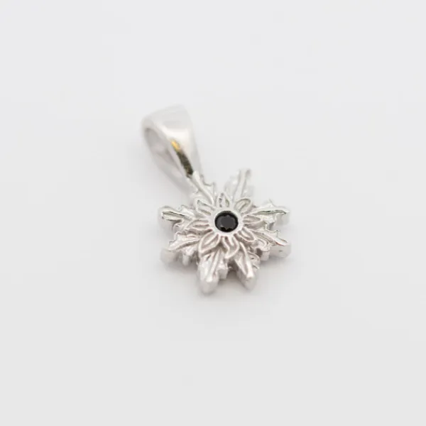 Colgante Basic Colors Plata y Circonita Negra 10mm*Eguzkilore New
