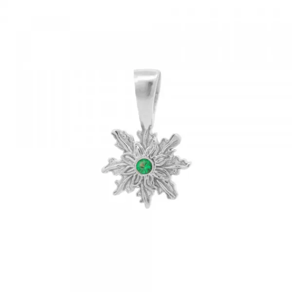 Colgante Basic Colors Plata y Circonita Verde 10mm*Eguzkilore