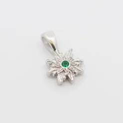 Colgante Basic Colors Plata y Circonita Verde 10mm*Eguzkilore
