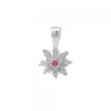 Colgante Basic Colors Plata y Circonita Roja 10mm*Eguzkilore Outlet
